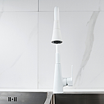 Смеситель для кухни Shevanik S543C-1 гибкий излив белый