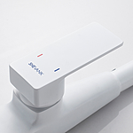 Смеситель для кухни Shevanik S543C-1 гибкий излив белый