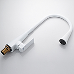 Смеситель для кухни Shevanik S543C-1 гибкий излив белый