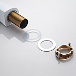 Смеситель для кухни Shevanik S543C-1 гибкий излив белый