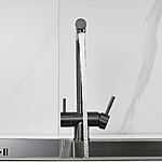 Смеситель для кухни Shevanik S468T фильтр оружейная сталь