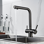 Смеситель для кухни Shevanik S468T фильтр оружейная сталь