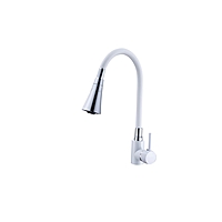 Смеситель для кухни Ammore A5510-3T гибкий излив белый/хром