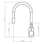Смеситель для кухни Ammore A5510-1 гибкий излив черный