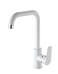 Смеситель для кухни Ammore A5503-C высокий излив белый