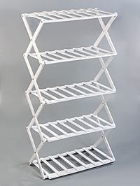 Подставка для цветов Greengo, 5 полок, 50 × 25 × 89 см, напольная, бамбук, белая