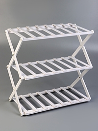 Подставка для цветов Greengo, 3 полки, 50 × 25 × 46 см, напольная, бамбук, белая