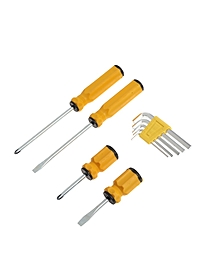 Набор инструментов в блистере ЛОМ, отвертки PH1 и SL5 4 шт., шестигранные ключи 5 шт.