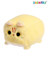 ЗАБИЯКА Музыкальная игрушка "Котокубик" звук, цвет бежевый