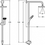 Душевая стойка Jacob Delafon EO E45893-CP хром