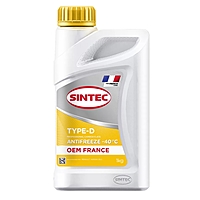 Антифриз Sintec OEM France Type-D -40 1 кг желтый