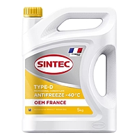 Антифриз Sintec OEM France Type-D -40 5 кг желтый