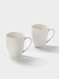 Набор кружек WY Venecia, 400 мл, набор 2 шт., фарфор, белые