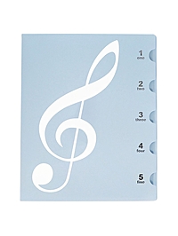 Нотная папка - 10 файлов 20 листов голубая