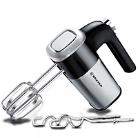 Миксер BRAYER 1302BR, ручной, 800 Вт, 5 скоростей, 2 насадки, черно-серый