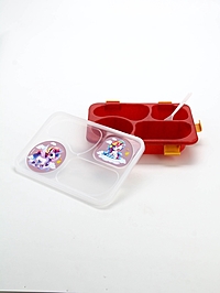 Ланч - бокс с 4 секциями «Единорог», 23 х 17 х 5,5 см, розовый