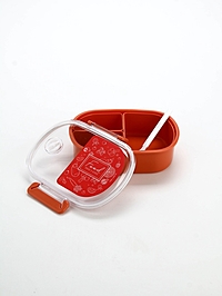 Ланч - бокс овальный с 3 секциями и ложкой «Bon appetit», 19 х 14,5 х 6 см