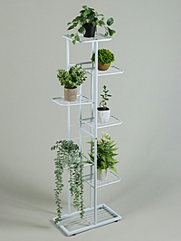 Подставка для цветов Greengo, 7 полок, 43 × 22 × 126 см, напольная, металл, белая