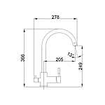 Смеситель для кухни Haiba HB43828-5 (HB76819-5) под фильтр