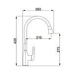 Смеситель для кухни Haiba HB42830 (HB73825) хром