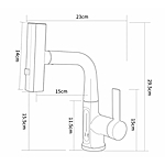 Смеситель для кухни Dikalan DT40372-7 LED-дисплей черный