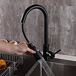 Смеситель для кухни Dikalan D5265-7 выдвижной излив черный