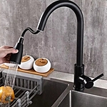 Смеситель для кухни Dikalan D5265-7 выдвижной излив черный