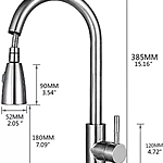 Смеситель для кухни Dikalan D5265-7 выдвижной излив черный