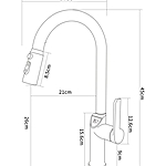 Смеситель для кухни Dikalan DT40371-4 LED-дисплей серый