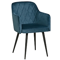 Стул «Киото», цвет велюр тенерифе океан / металл чёрный