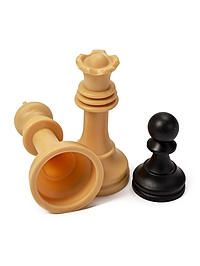 "Шахматные фигуры, пластик, король h-7 см, d-3.2 см