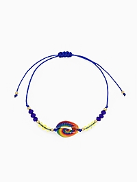 Браслет-оберег «Глазик» ракушка (неделимая фасовка 12 шт., цена за шт.), цветной в золоте