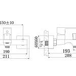 Смеситель для ванны Knotlor Stable KN-22/BL матовый черный