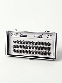 Ресницы накладные пучки АНИМЕ 10/12/14мм нейлон черный п/короб QF