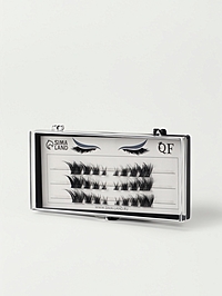 Ресницы накладные пучки СТРЕЛКА 12/14/16мм нейлон черный п/короб QF