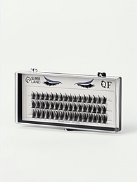 Ресницы накладные пучки АНИМЕ 10/12/14мм нейлон черный п/короб QF