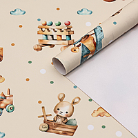 Бумага упаковочная глянцевая «Детские игрушки», 100×70 см