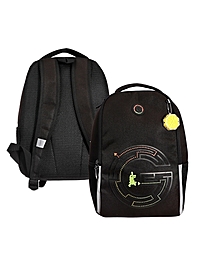 Рюкзак школьный, 38×29×16 см, Grizzly, эргономичная спинка, отделение для ноутбука, чёрный, RB-551-3_1