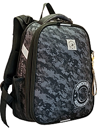 Рюкзак каркасный, школьный, 38×30×16 см, эргономичная спинка, Stavia «Милитари»