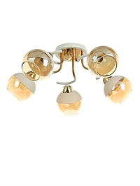 Люстра "Анден" 5хЕ27 40Вт бело-золотой 57х57х22 см