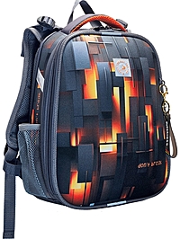 Рюкзак каркасный, школьный, 38×30×16 см, эргономичная спинка, Stavia «Абстракция»