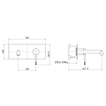 Смеситель для раковины Fashun A51033 встраиваемый сатин
