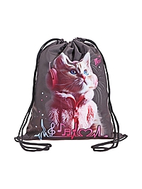 Мешок для обуви, 435×360 мм, Stavia (плотность 600D) «Котик в наушниках»