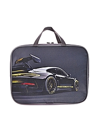 Папка с ручками текстильная А4, 350×270×80 мм, Stavia «Машина с желтой полосой»