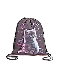 Мешок для обуви, 435×360 мм, Stavia (плотность 600D) «Котенок с мыльными пузырями»