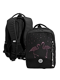 Рюкзак школьный, 39×26×17 см, Grizzly, эргономичная спинка, черный, RG-566-2_2