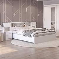 Спальный гарнитур Бася (Комплект 7 предметов), серый графит