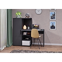 Стол компьютерный «Лайт», со шкафом, 1420×356×1282 мм, цвет серый графит