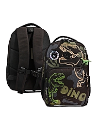 Рюкзак школьный, 40×27×16 см, Grizzly, эргономичная спинка, отделение для ноутбука, черный, RB-559-3_1