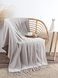 Плед "Этель" Gray beige 135*180 см, цвет бежевый, 100% полиэстер